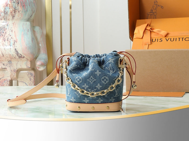Louis Vuitton Monogram Denim Noé-style Bucket Bag