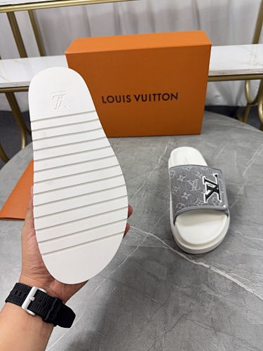 Louis Vuitton Monogram LV Initials Pool Slide Sandals