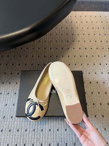 Chanel Oversized CC Logo Ballet Flats