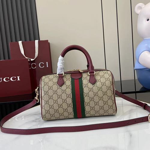 Gucci Ophidia GG Supreme Medium Boston / Top Handle Bag
