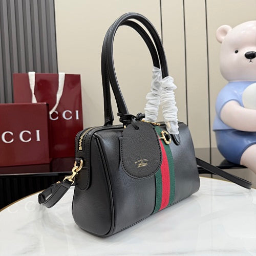 Gucci Horsebit Web Boston / Top Handle Bag