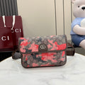 Gucci Small GG Belt Bag in Pink & Red Camouflage Marbled GG Monogra