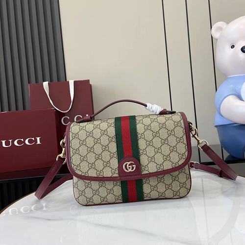Gucci Ophidia GG Supreme Top-Handle Shoulder Bag