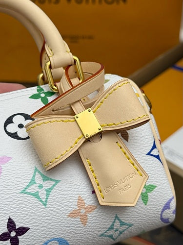 Louis Vuitton × Takashi Murakami Nano Speedy White Monogram Multicolore Canvas
