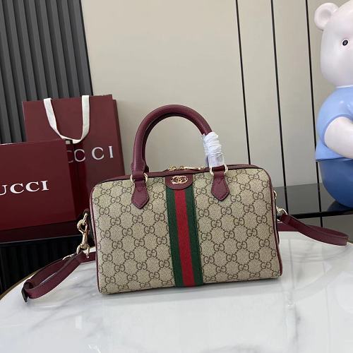 Gucci Ophidia GG Supreme Medium Boston / Top Handle Bag