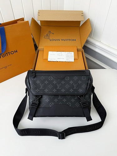 Louis Vuitton Utility Crossbody Monogram Eclipse Canvas