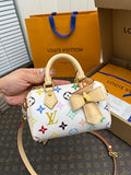 Louis Vuitton × Takashi Murakami Nano Speedy White Monogram Multicolore Canvas