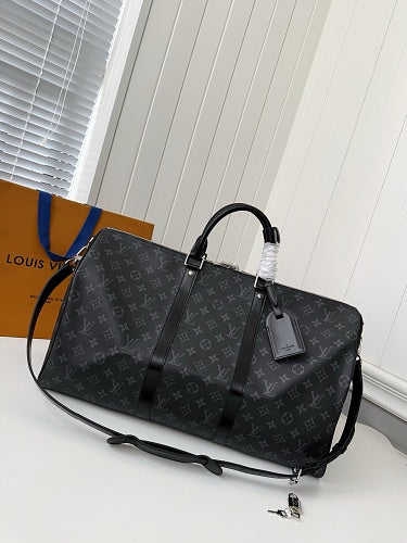 Louis Vuitton Keepall Bandoulière 55 Monogram Eclipse Canvas