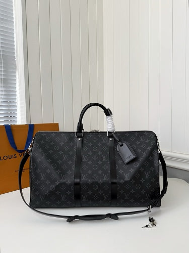 Louis Vuitton Keepall Bandoulière 55 Monogram Eclipse Canvas