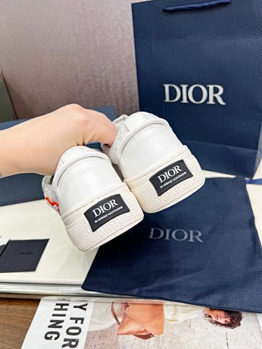 Dior White Oblique Platform Sneakers