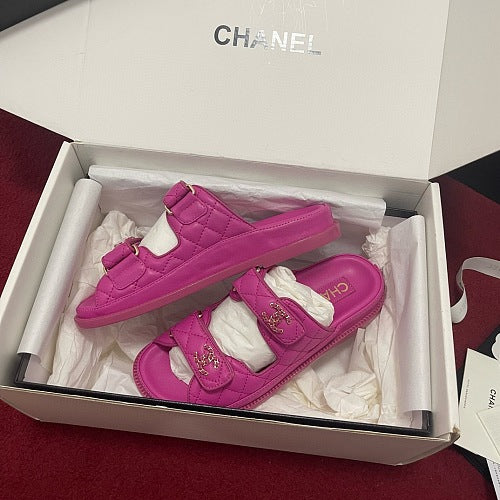 Chanel Quilted CC Dad Sandals