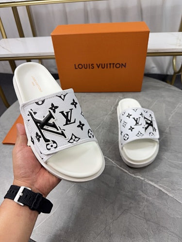 Louis Vuitton Monogram LV Initials Pool Slide Sandals