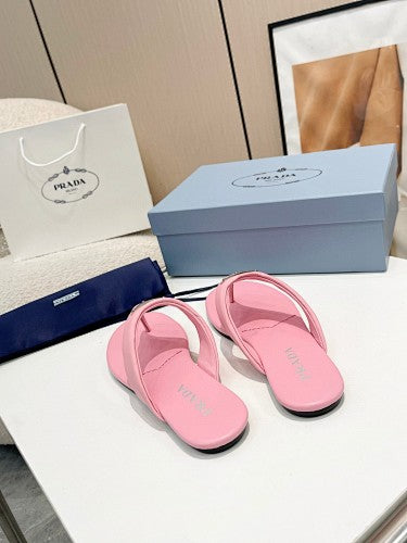 Prada Triangle Logo thong sandals