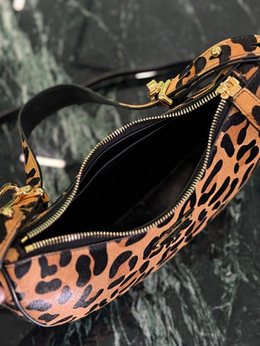 Prada Leopard-Print Moon Bag