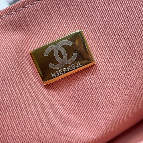 Chanel Pink Quilted Flap Bag with Front Pocke