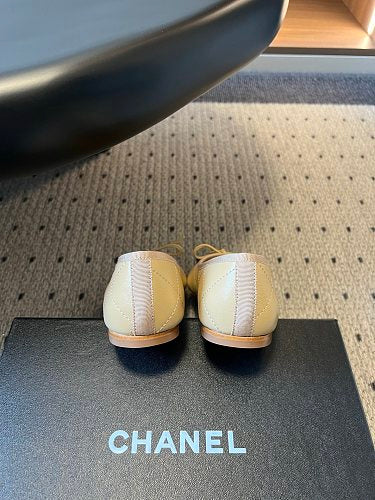 Chanel Oversized CC Logo Ballet Flats