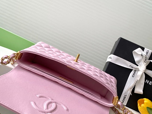 Chanel Light Pink Quilted Flap Bag