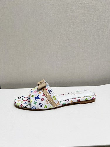 Louis Vuitton Multicolor Monogram Flat Slide Sandals
