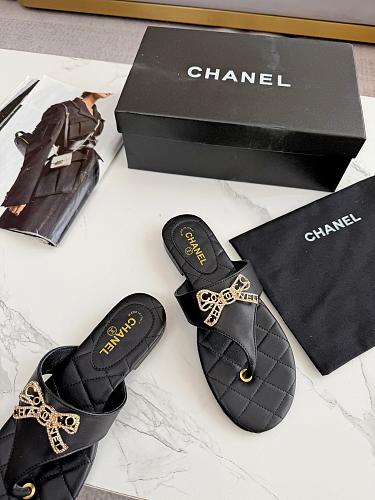 Chanel Quilted Thong Sandals