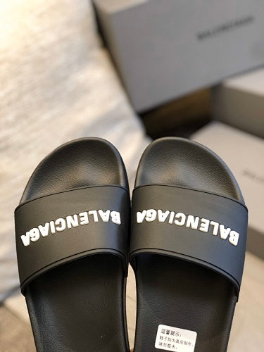 Balenciaga Logo Pool Slide Sandals