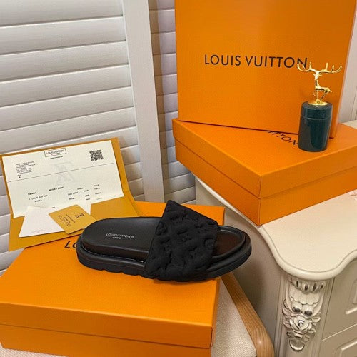 Louis Vuitton Monogram Puffy Platform Slide Sandals