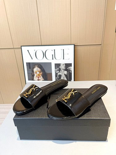 Saint Laurent Tribute YSL Logo slide sandals