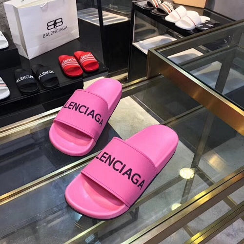 Balenciaga Logo Pool Slide Sandals