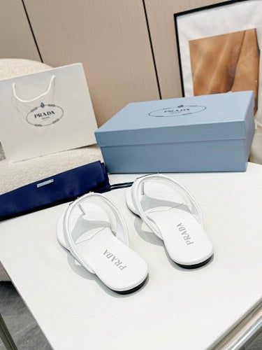Prada Triangle Logo thong sandals