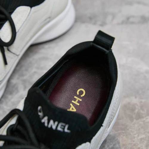Chanel CC Logo Low-Top Runner Sneakers