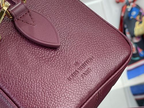 Louis Vuitton Speedy Bandoulière 20 Monogram Empreinte Leather in a Grenat
