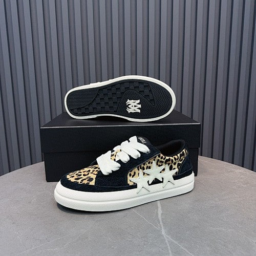 Amiri Skel Top Low Leopard-Print Sneakers