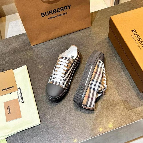 Burberry Check Low-Top Platform Sneakers