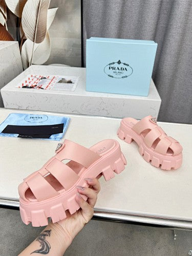 Prada Monolith Fisherman Platform Mule Sandals