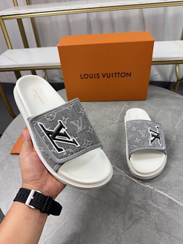 Louis Vuitton Monogram LV Initials Pool Slide Sandals