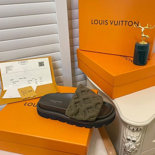 Louis Vuitton Monogram Puffy Platform Slide Sandals