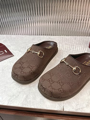 Gucci GG Monogram Horsebit Mule Clogs