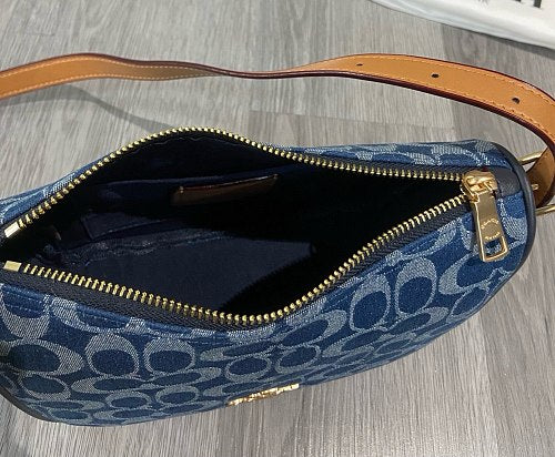 Coach Blue Denim Signature C Teri Shoulder Bag
