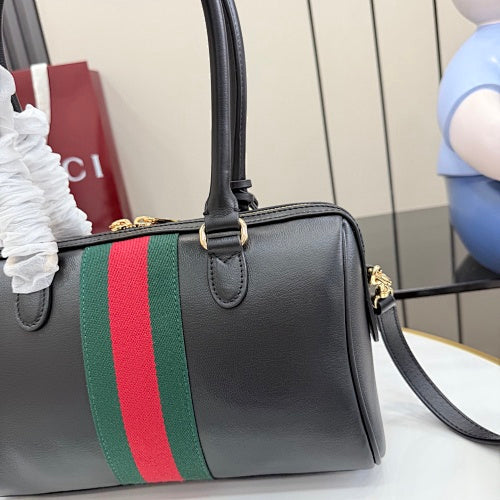 Gucci Horsebit Web Boston / Top Handle Bag