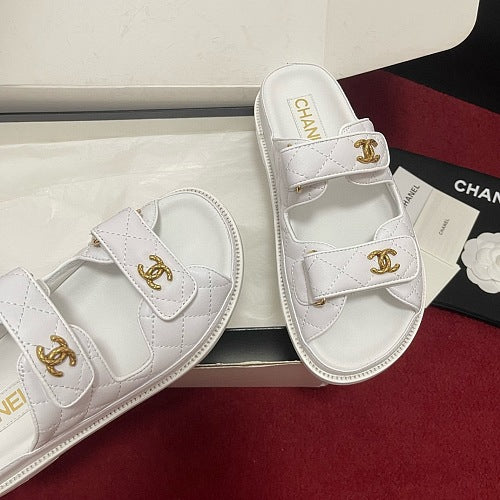 Chanel Quilted CC Dad Sandals