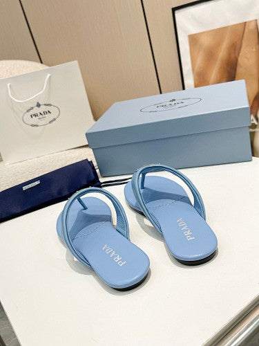 Prada Triangle Logo thong sandals