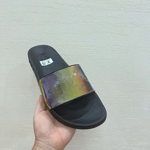 Louis Vuitton Monogram Iridescent Holographic Slide Sandals