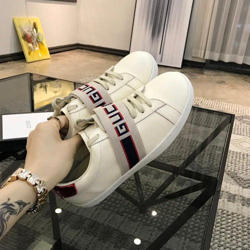 Gucci Ace Logo-Stripe Leather Sneakers