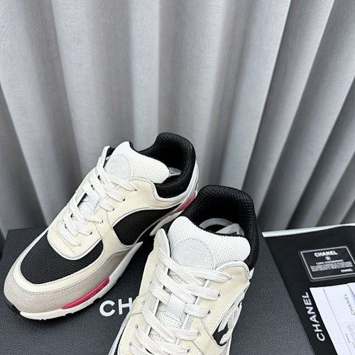 Chanel CC Mesh & Suede Chunky Runner Sneakers