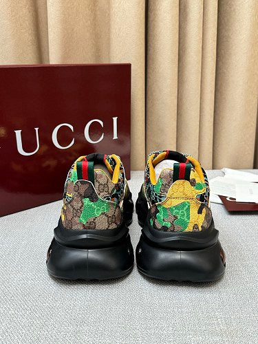 Gucci Multicolor Tapestry Print Chunky Platform Sneakers