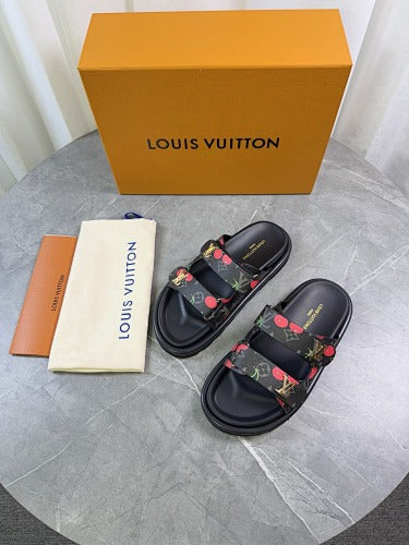 Louis Vuitton LV Trainer/Pool-Style Double-Strap Slide Sandals
