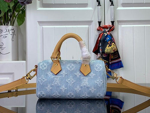 Louis Vuitton Nano Speedy Sky Blue Monogram Denim