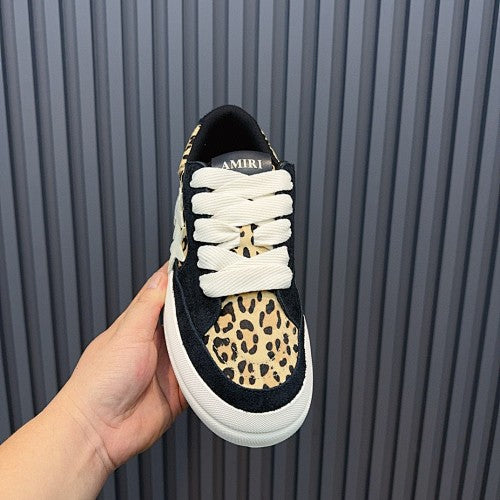 Amiri Skel Top Low Leopard-Print Sneakers
