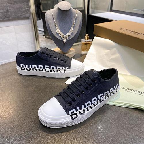 Burberry Logo-Print Cotton Canvas Low-Top Sneakers