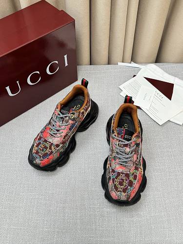 Gucci Multicolor Tapestry Print Chunky Platform Sneakers
