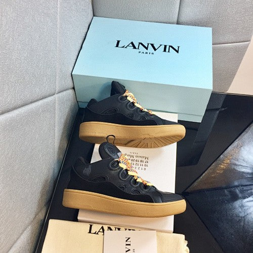 Lanvin Curb Sneakers in a Black & Gum colorway